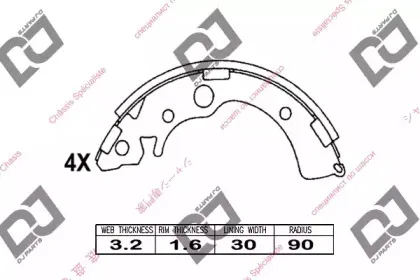 Комплект тормозных колодок DJ PARTS купить